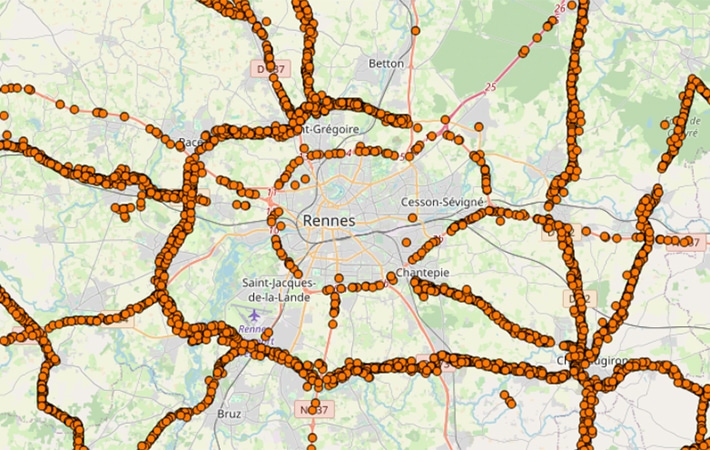 carte des contrôles Rennes