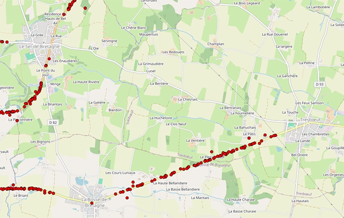 carte des contrôles villages bretagne
